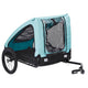 Vidaxl Dog Bike Trailer bleu et noir