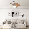 Ventilateur de plafond Vidaxl avec lampe 76 cm brun clair