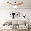 Ventilateur de plafond Vidaxl avec télécommande de lampe 108 cm brun clair