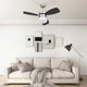 Ventilateur de plafond Vidaxl avec télécommande de lampe 76 cm brun foncé