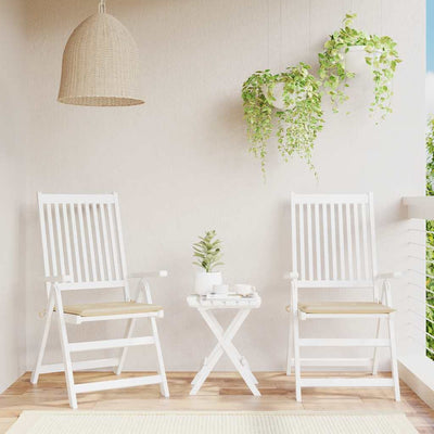 Coussins de chaise de jardin vidaxl 2 pcs 40x40x3 cm oxford tissu beige