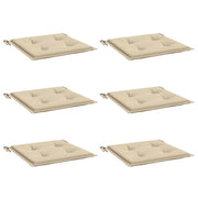 Coussins de chaise de jardin vidaxl 6 pcs 40x40x3 cm oxford tissu beige - afbeelding 3