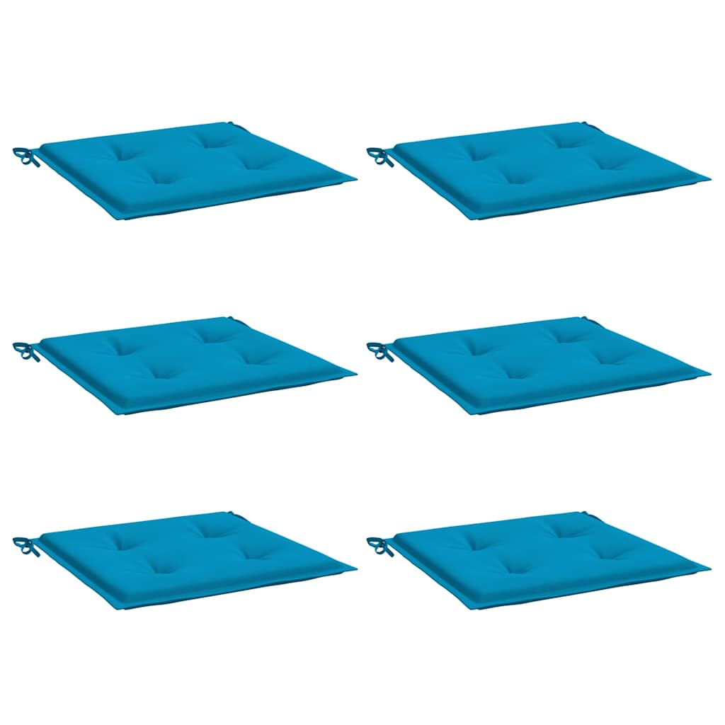 Vidaxx coussins de chaise de jardin 6 pcs 40x40x4 cm tissu oxford bleu