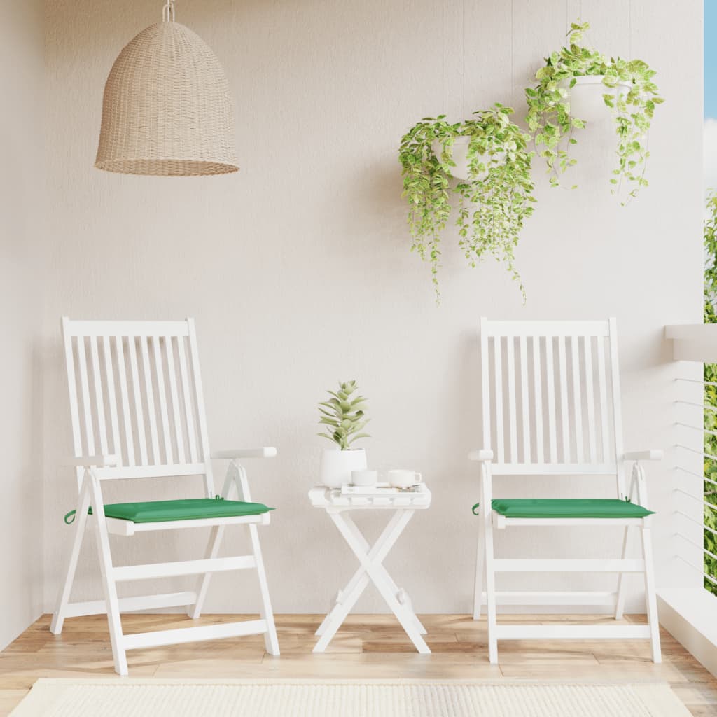 Vidaxl Garden Chair Cushions 2 ST 40X40X3 CM Oxford Fabric vert