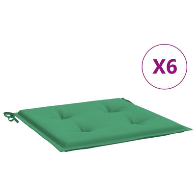 Vidaxl Garden Chair Cushions 6 ST 40X40X3 CM Oxford Fabric vert