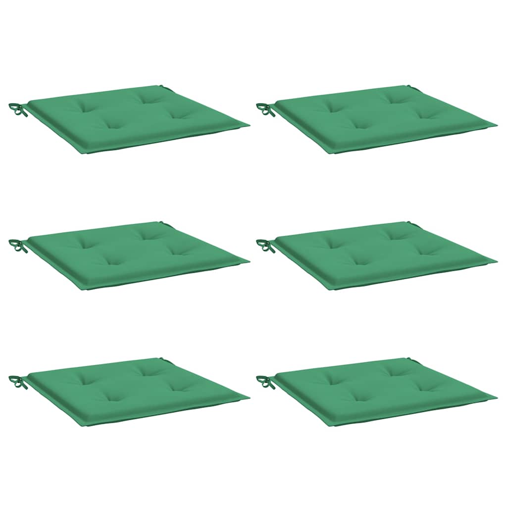 Vidaxl Garden Chair Cushions 6 ST 40X40X3 CM Oxford Fabric vert
