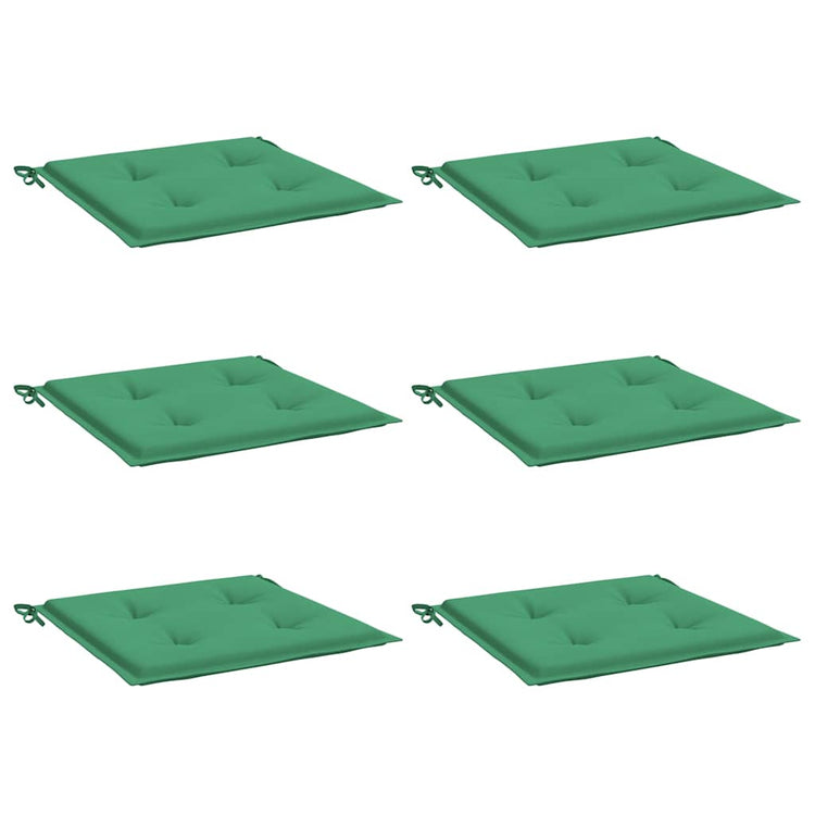 Vidaxl Garden Chair Cushions 6 ST 40X40X3 CM Oxford Fabric vert