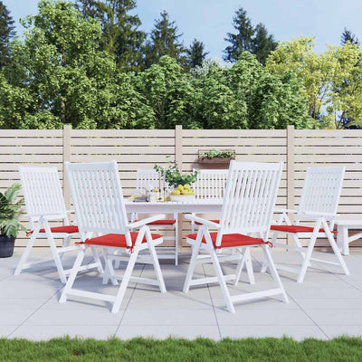 Coussins de chaise de jardin vidaxl 6 st 40x40x3 cm oxford tissu rouge