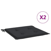 Vidaxl Garden Chair Cushions 2 ST 40X40X3 CM OXFORD TAST NOIR - afbeelding 2