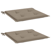 Vidaxl Garden Chair Cushions 2 PCS 40x40x3 cm Oxford tissu taupe - afbeelding 3