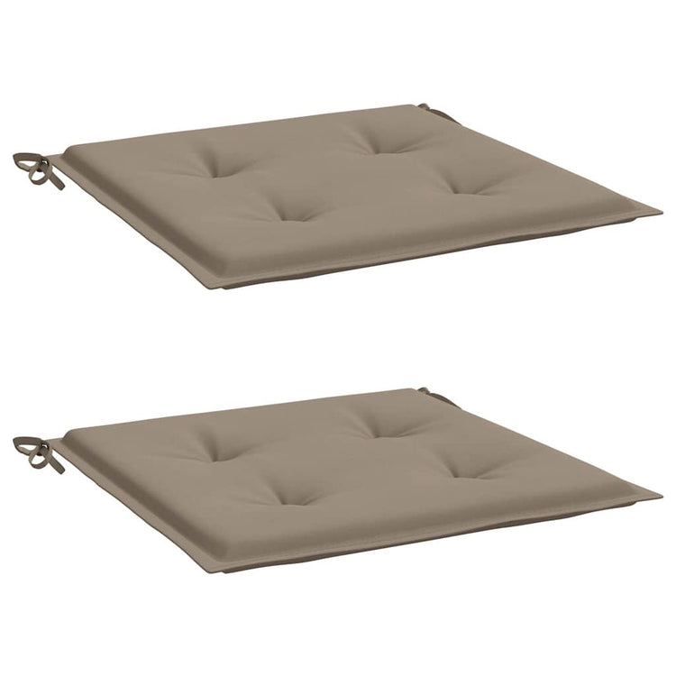 Vidaxl Garden Chair Cushions 2 PCS 40x40x3 cm Oxford tissu taupe