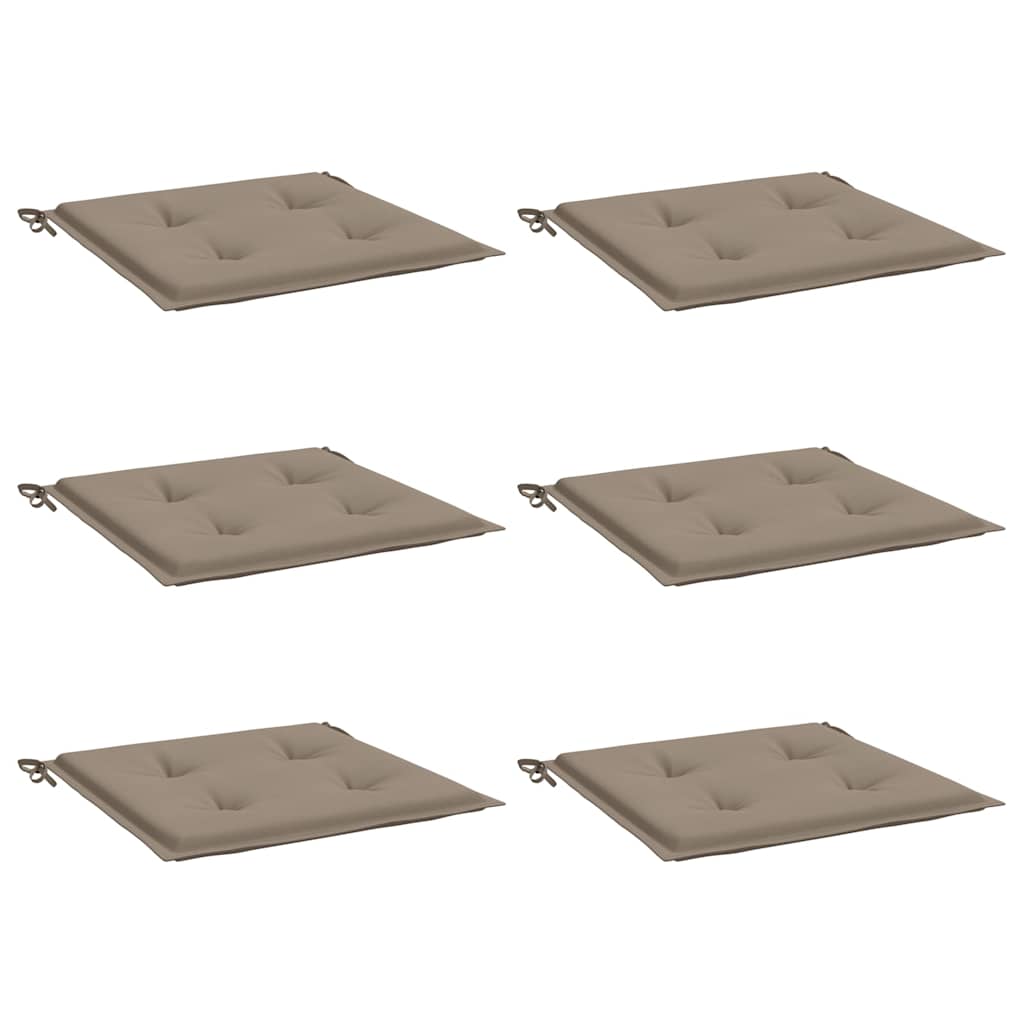 Vidaxl Garden Chair Cushions 6 PCS 40x40x3 cm Oxford tissu taupe