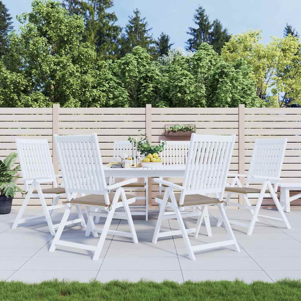 Vidaxl Garden Chair Cushions 6 PCS 40x40x3 cm Oxford tissu taupe