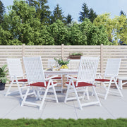 Coussins de chaise de jardin vidaxl 6 pcs 40x40x3 cm oxford tissu vin rouge - afbeelding 1