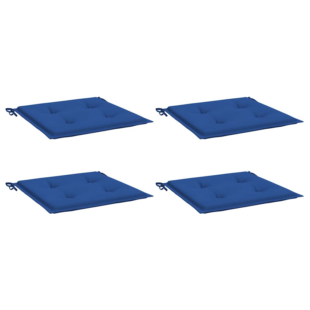 Coussins de chaise de jardin vidaxl 4 pcs 40x40x3 cm oxford tissu royal bleu
