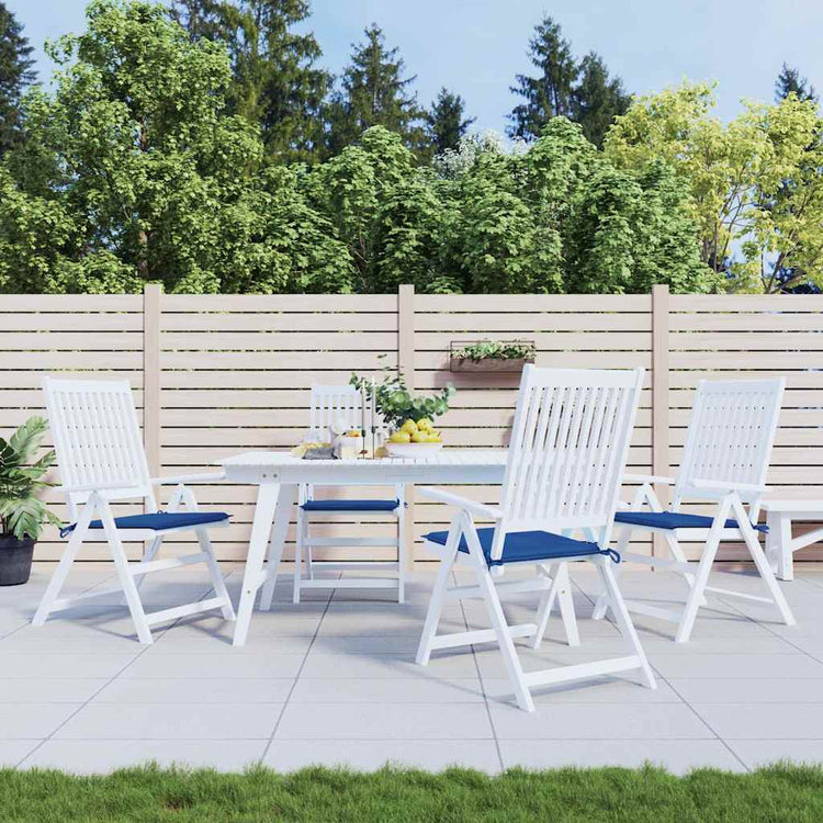 Coussins de chaise de jardin vidaxl 4 pcs 40x40x3 cm oxford tissu royal bleu
