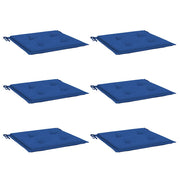 Coussins de chaise de jardin vidaxl 6 pcs 40x40x3 cm oxford tissu royal bleu - afbeelding 3