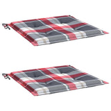 Vidaxx coussins de chaise de jardin 2 pcs 40x40x4 cm tissu oxford motif losange rouge - afbeelding 3