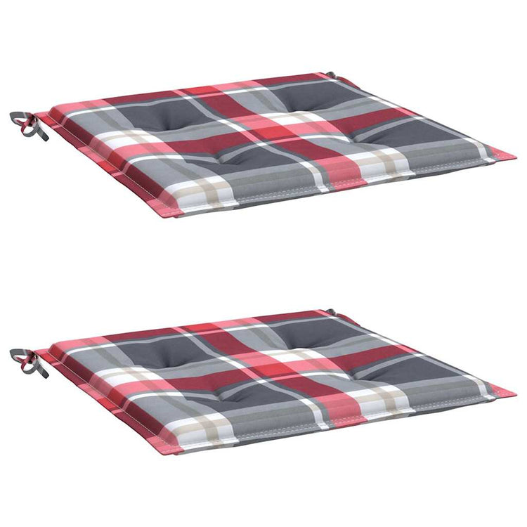 Vidaxx coussins de chaise de jardin 2 pcs 40x40x4 cm tissu oxford motif losange rouge