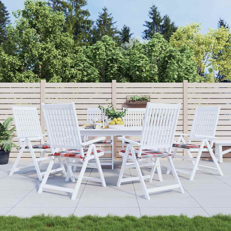 Vidaxx coussins de chaise de jardin 6 pcs 40x40x4 cm tissu oxford motif losange rouge
