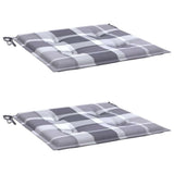 Vidaxx coussins de chaise de jardin 2 pcs 40x40x4 cm tissu oxford motif losange gris - afbeelding 3