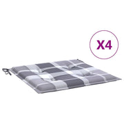 Vidaxx coussins de chaise de jardin 4 pcs 40x40x4 cm tissu oxford motif losange gris - afbeelding 2