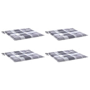 Vidaxx coussins de chaise de jardin 4 pcs 40x40x4 cm tissu oxford motif losange gris - afbeelding 3