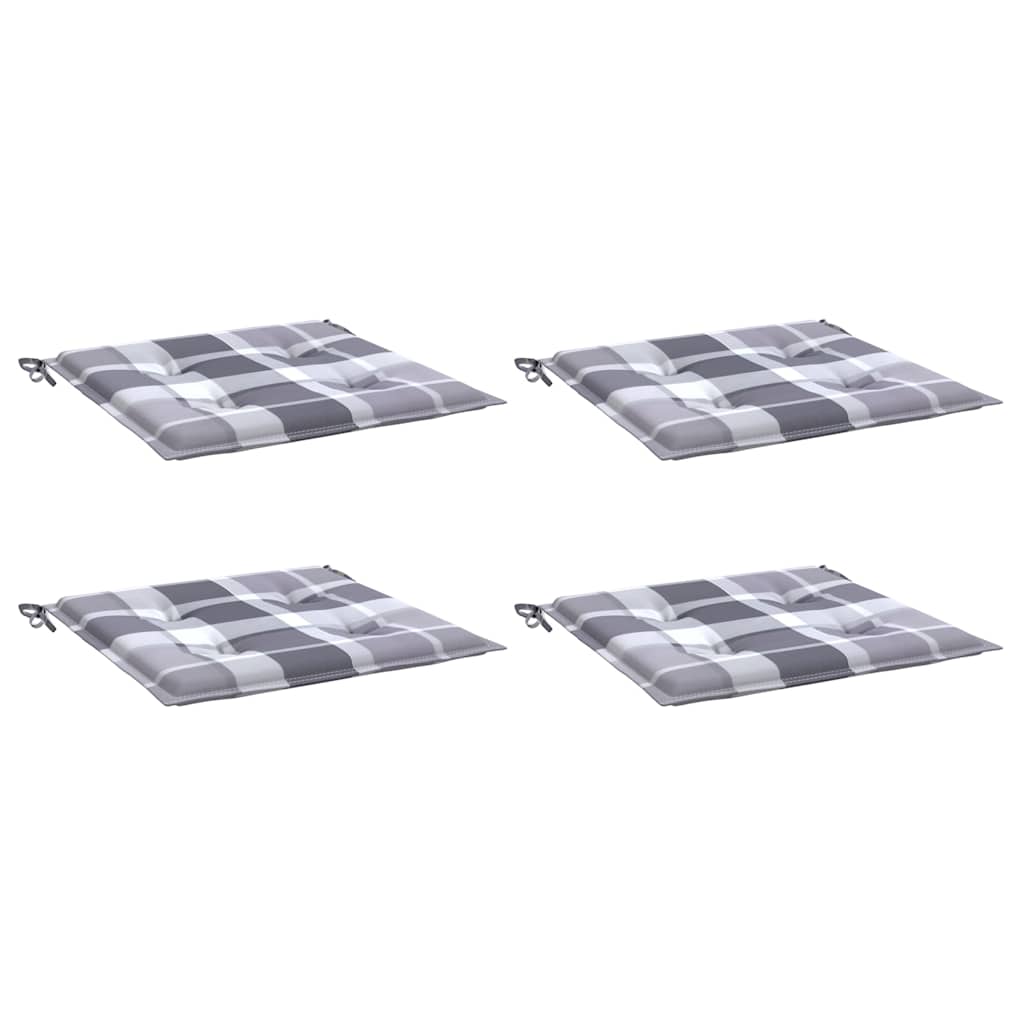 Vidaxx coussins de chaise de jardin 4 pcs 40x40x4 cm tissu oxford motif losange gris