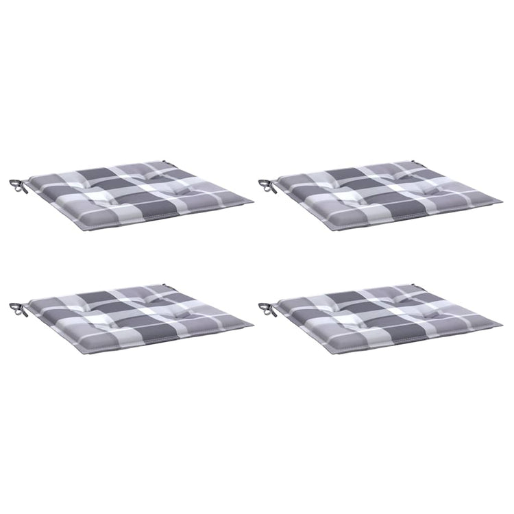 Vidaxx coussins de chaise de jardin 4 pcs 40x40x4 cm tissu oxford motif losange gris