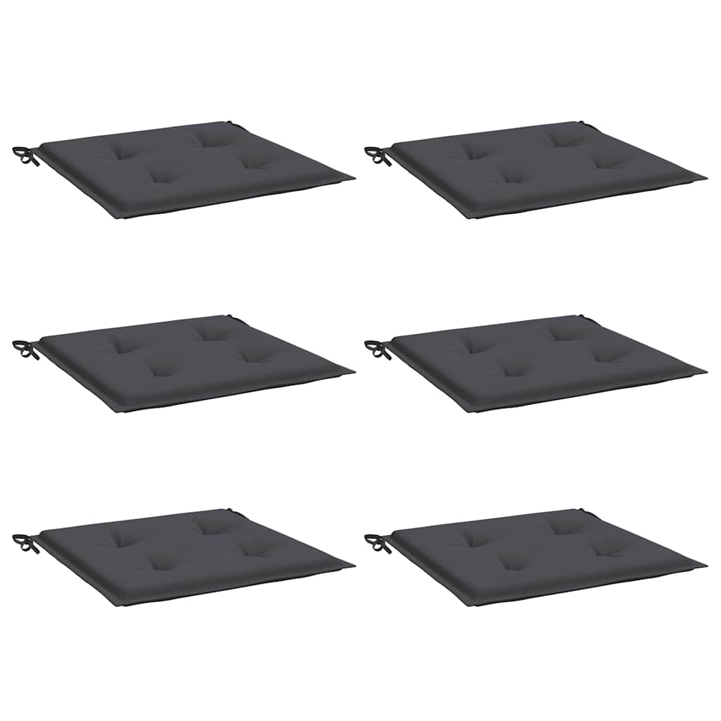 Coussins de chaise de jardin vidaxl 6 ST 50x50x3 cm Oxford tissu anthracite -colored