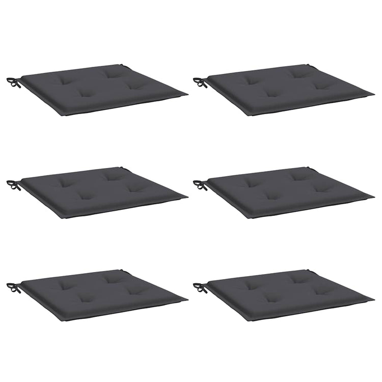 Coussins de chaise de jardin vidaxl 6 ST 50x50x3 cm Oxford tissu anthracite -colored