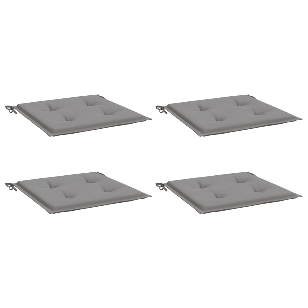 Coussins de chaise de jardin vidaxl 4 st 50x50x3 cm oxford tissu gris