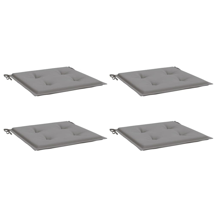 Coussins de chaise de jardin vidaxl 4 st 50x50x3 cm oxford tissu gris
