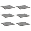 Vidaxx coussins de chaise de jardin 6 pcs 50x50x4 cm tissu oxford gris