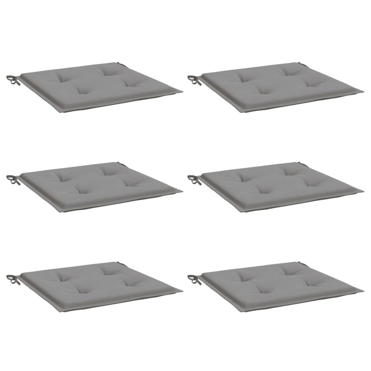 Vidaxx coussins de chaise de jardin 6 pcs 50x50x4 cm tissu oxford gris