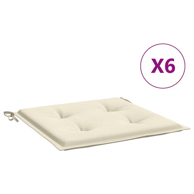 Coussins de chaise de jardin vidaxl 6 st 50x50x3 cm