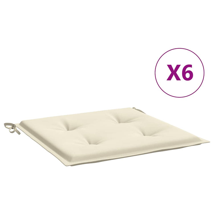 Coussins de chaise de jardin vidaxl 6 st 50x50x3 cm