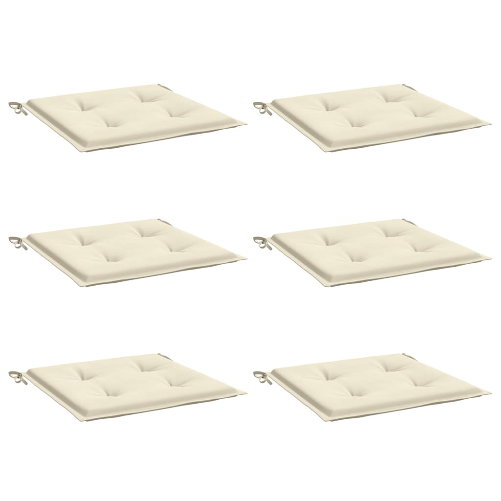 Coussins de chaise de jardin vidaxl 6 st 50x50x3 cm