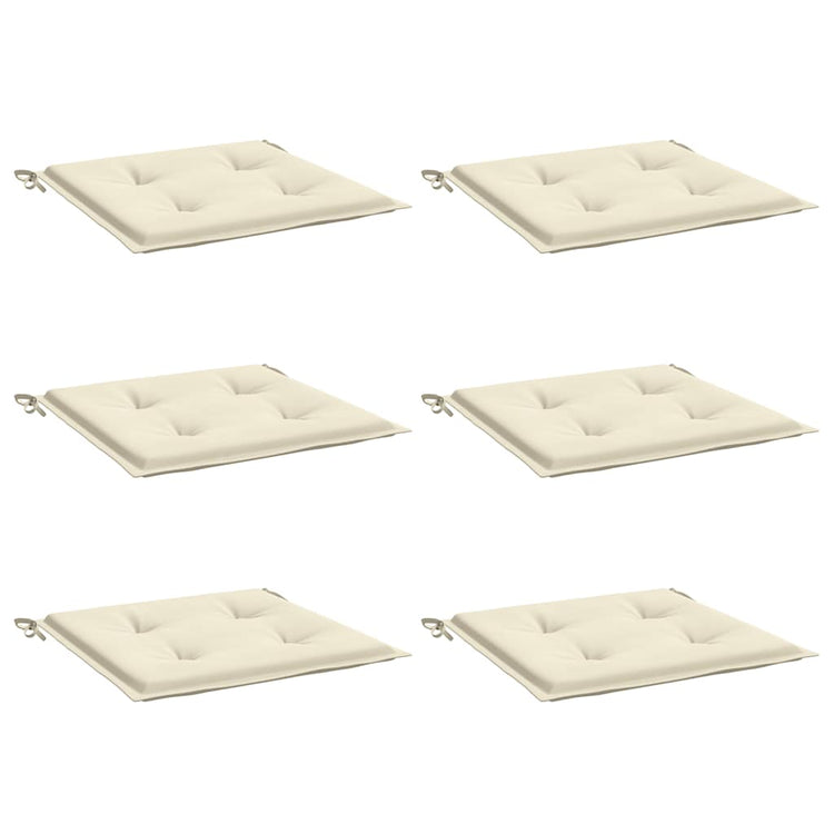 Coussins de chaise de jardin vidaxl 6 st 50x50x3 cm
