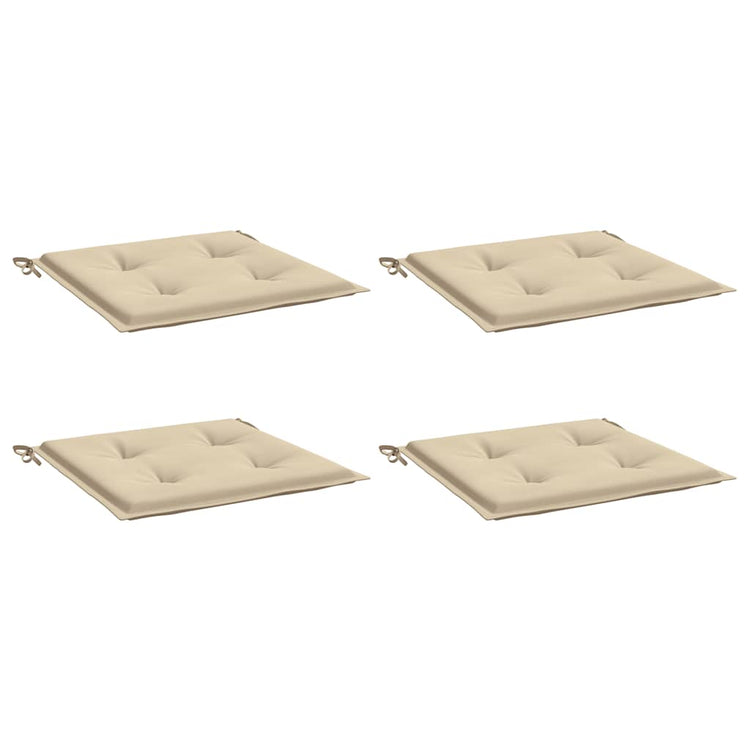 Coussins de chaise de jardin vidaxl 4 st 50x50x3 cm oxford tissu beige