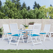 Coussins de chaise de jardin vidaxl 6 st 50x50x3 cm oxford tissu bleu - afbeelding 1