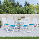 Coussins de chaise de jardin vidaxl 6 st 50x50x3 cm oxford tissu bleu