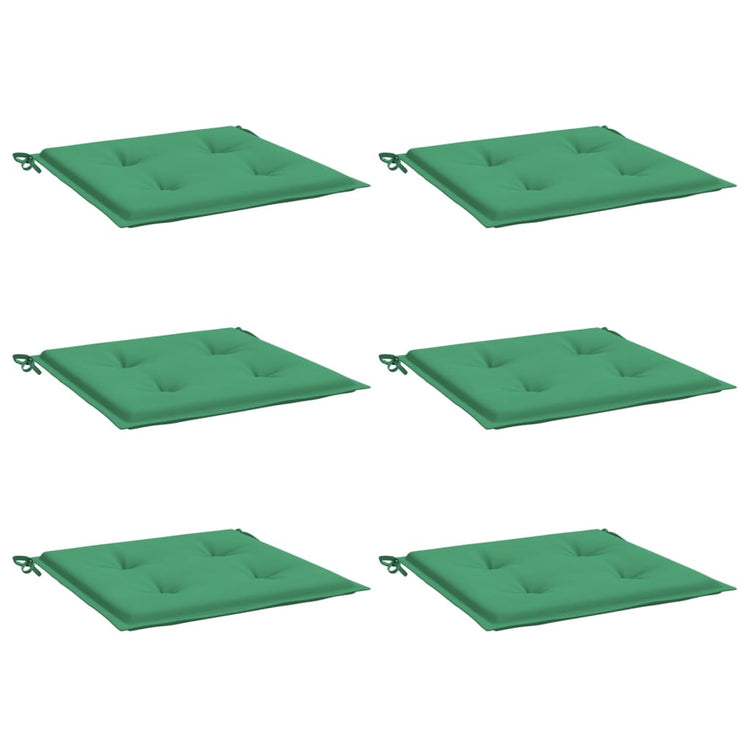 Coussins de chaise de jardin vidaxl 6 ST 50x50x3 cm Oxford tissu vert