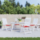 Coussins de chaise de jardin vidaxl 4 st 50x50x3 cm oxford tissu rouge