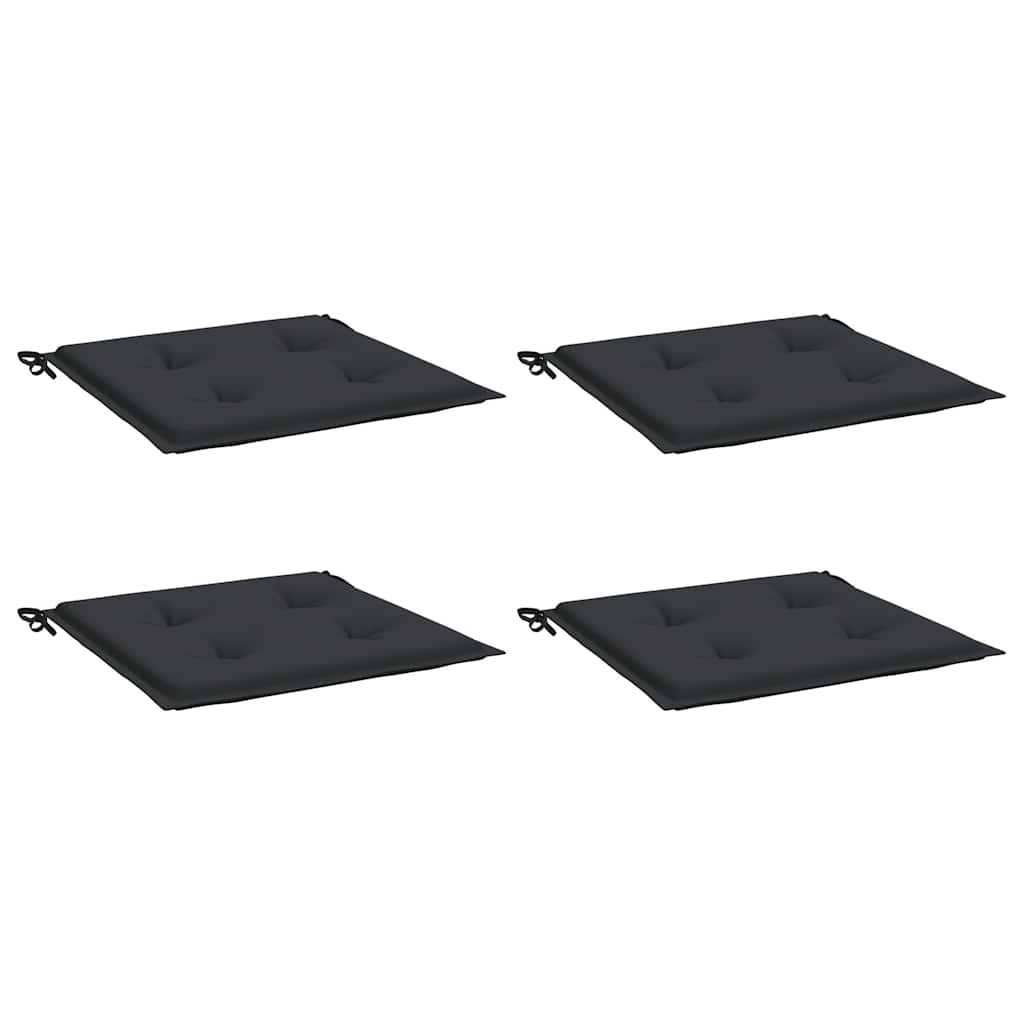 Coussins de chaise de jardin vidaxl 4 ST 50x50x3 cm Oxford tissu noir