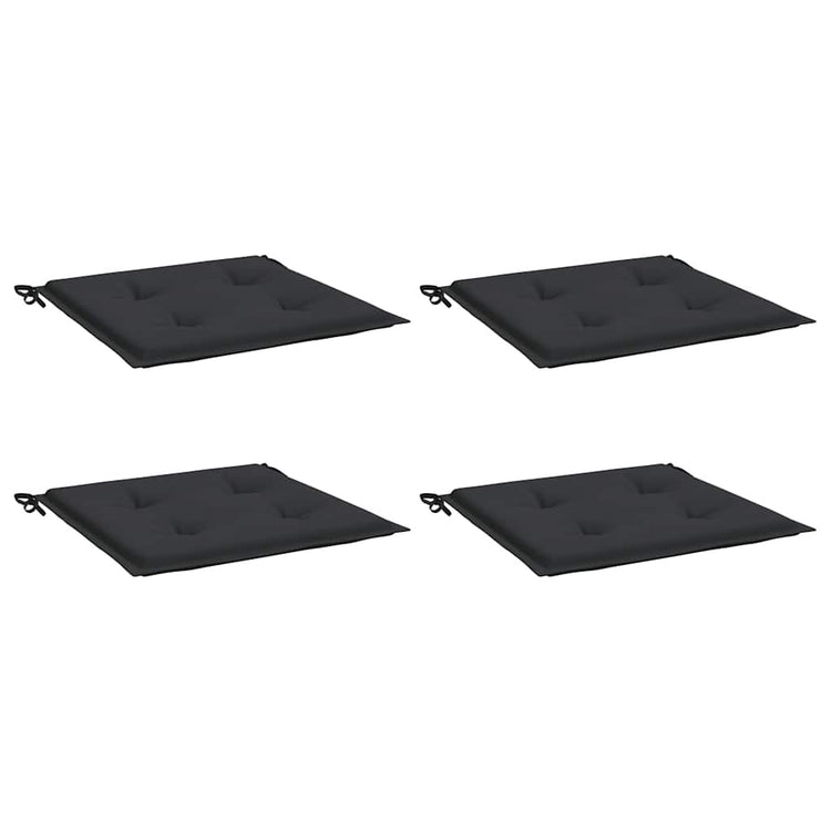 Coussins de chaise de jardin vidaxl 4 ST 50x50x3 cm Oxford tissu noir