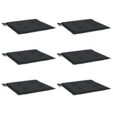 Coussins de chaise de jardin vidaxl 6 st 50x50x3 cm oxford tissu noir - afbeelding 3
