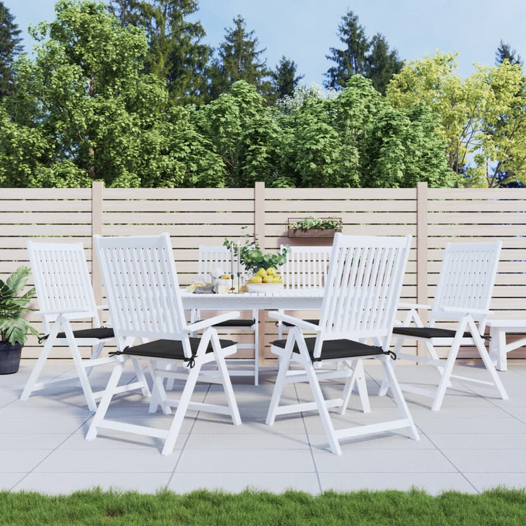 Coussins de chaise de jardin vidaxl 6 st 50x50x3 cm oxford tissu noir