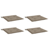 Coussins de chaise de jardin vidaxl 4 st 50x50x3 cm oxford tissu taupe - afbeelding 3