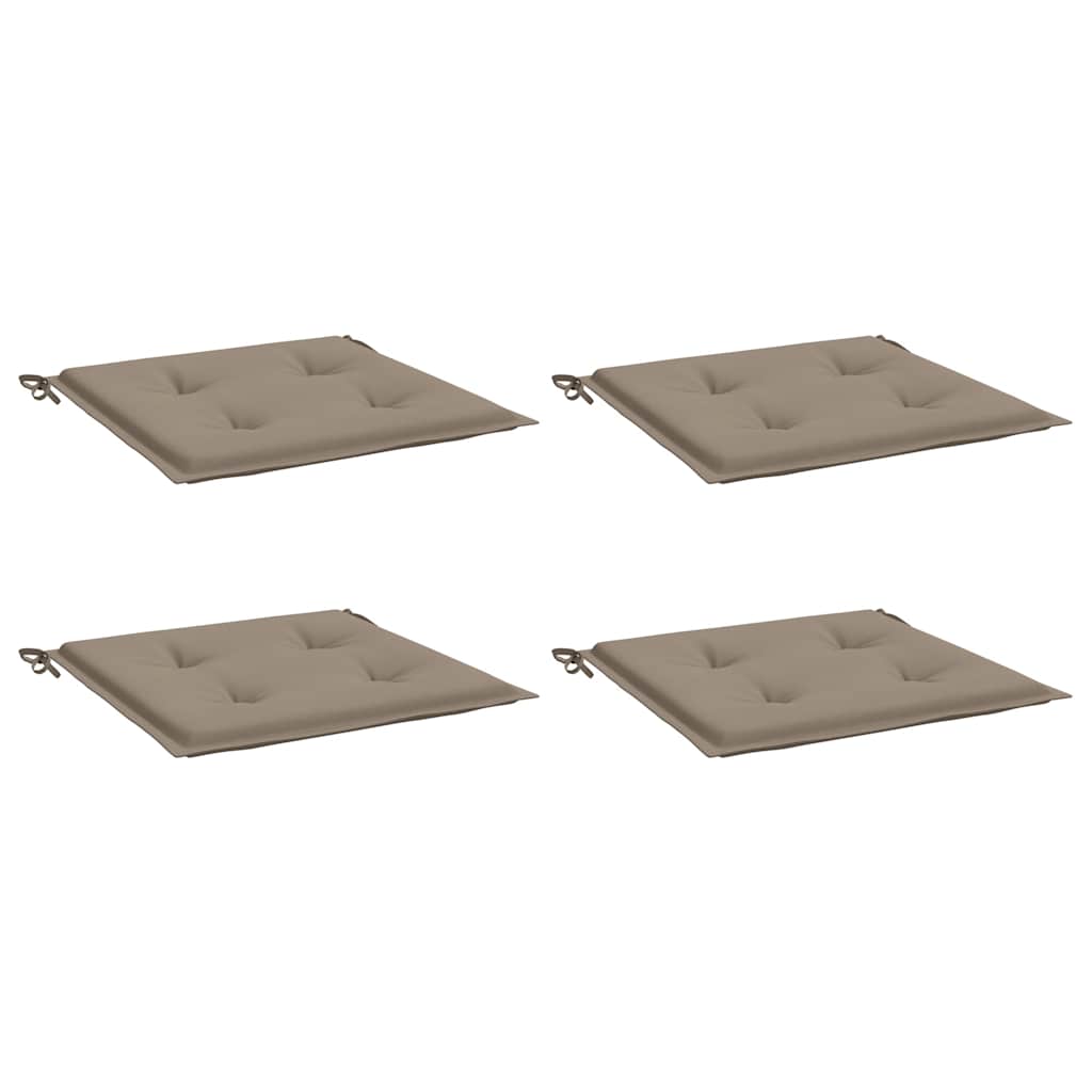 Coussins de chaise de jardin vidaxl 4 st 50x50x3 cm oxford tissu taupe